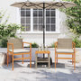 Voir la diapositive 3 : VIDAXL Chaises de jardin coussins lot de 2 beige resine tressee bois