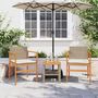 Voir la diapositive 3 : VIDAXL Chaises de jardin coussins lot de 2 beige resine tressee bois