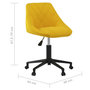 Voir la diapositive 6 : VIDAXL Chaise pivotante de bureau Jaune moutarde Velours