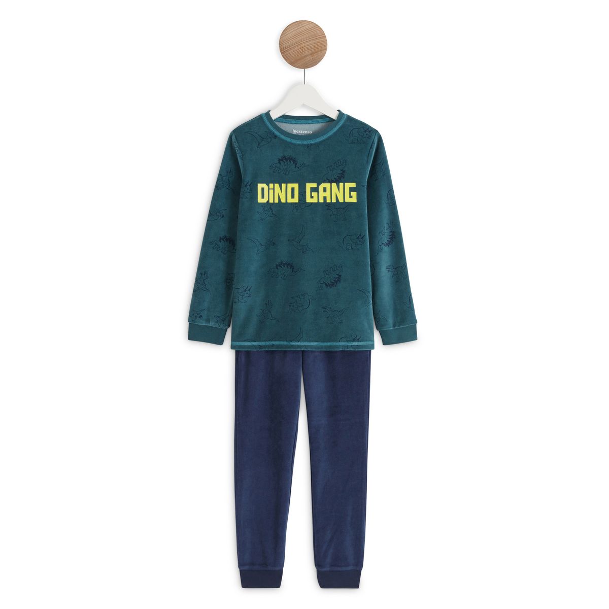 INEXTENSO Pyjama velours dinosaure garçon