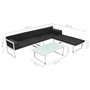 Voir la diapositive 6 : VIDAXL Salon de jardin 4 pcs et coussins Aluminium Noir