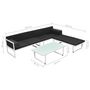 Voir la diapositive 6 : VIDAXL Salon de jardin 4 pcs et coussins Aluminium Noir