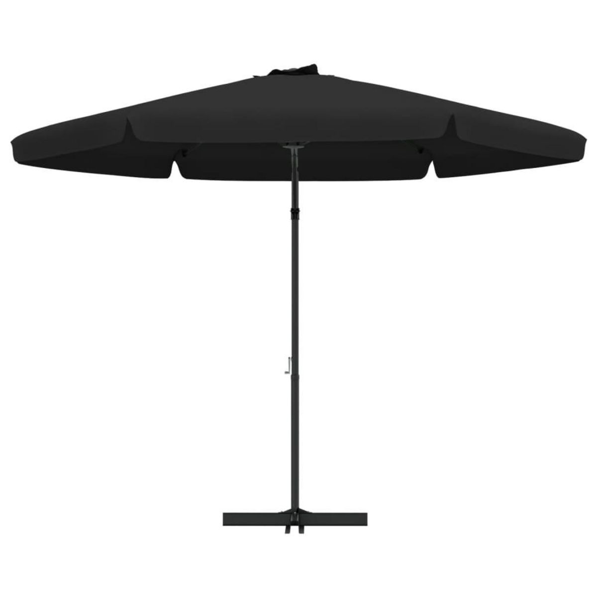VIDAXL Parasol de jardin avec mat en acier 300 cm Noir