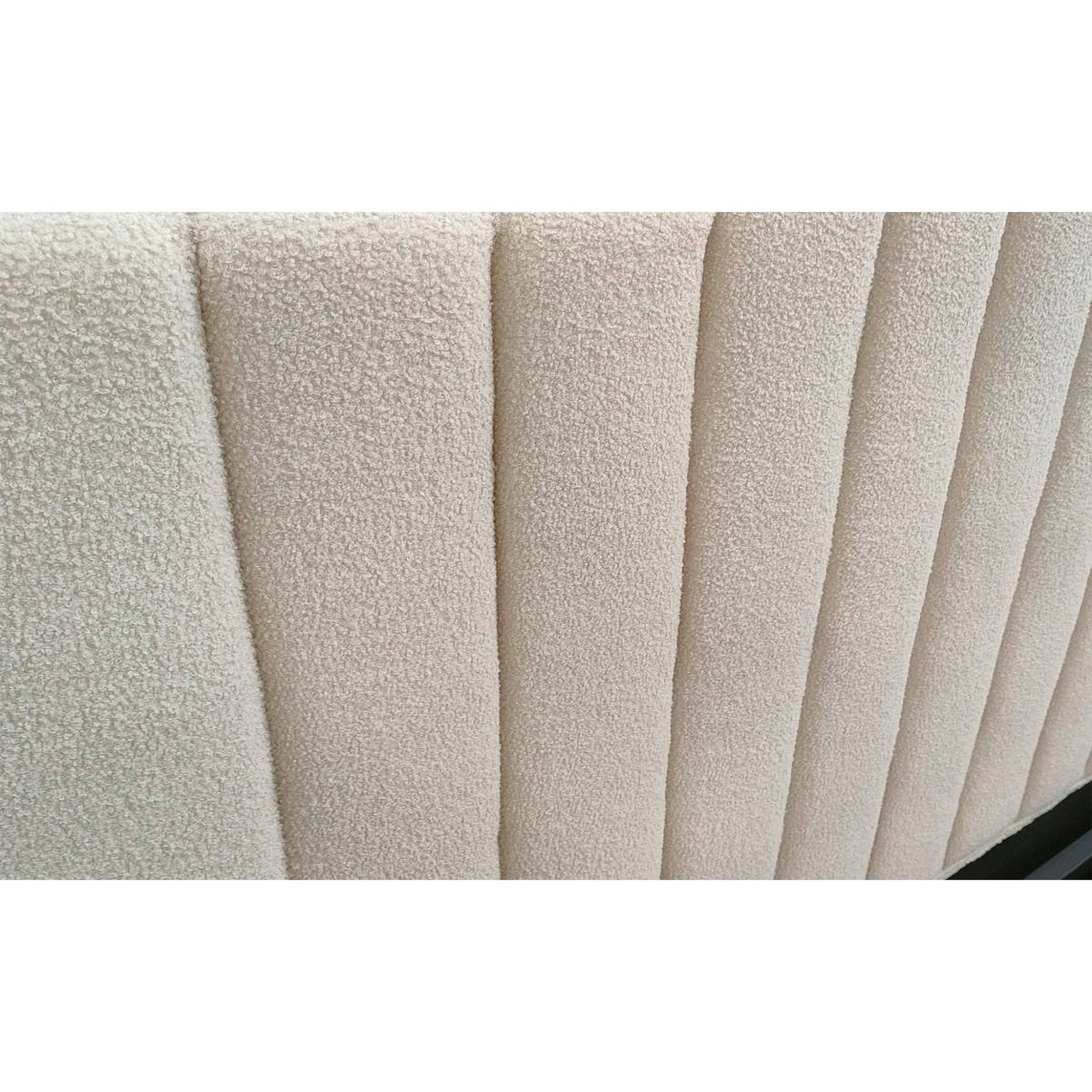 Voir la diapositive 3 : Paris Prix Lit coffre design bouclette  songa  140x190cm beige