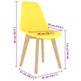 Voir la diapositive 6 : VIDAXL Chaises a manger lot de 6 jaune plastique