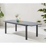 Voir la diapositive 4 : MARKET24 Ensemble repas de jardin 6 a 8 personnes : Table extensible 180-240 cm + 2 fauteuils + 6 chaises - Gris