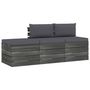 Voir la diapositive 2 : VIDAXL Salon palette de jardin 3 pcs avec coussins Bois de pin massif