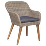 Voir la diapositive 5 : VIDAXL Ensemble a manger de jardin et coussins 5 pcs Marron