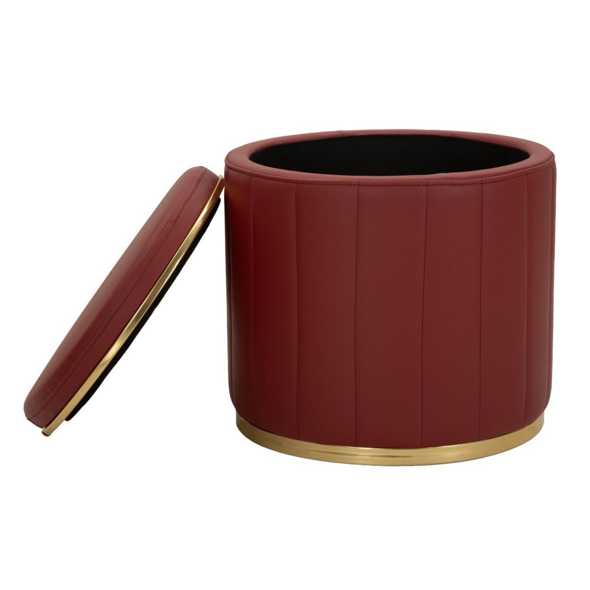 Voir la diapositive 4 : Paris Prix Pouf coffre design  london  46cm rouge