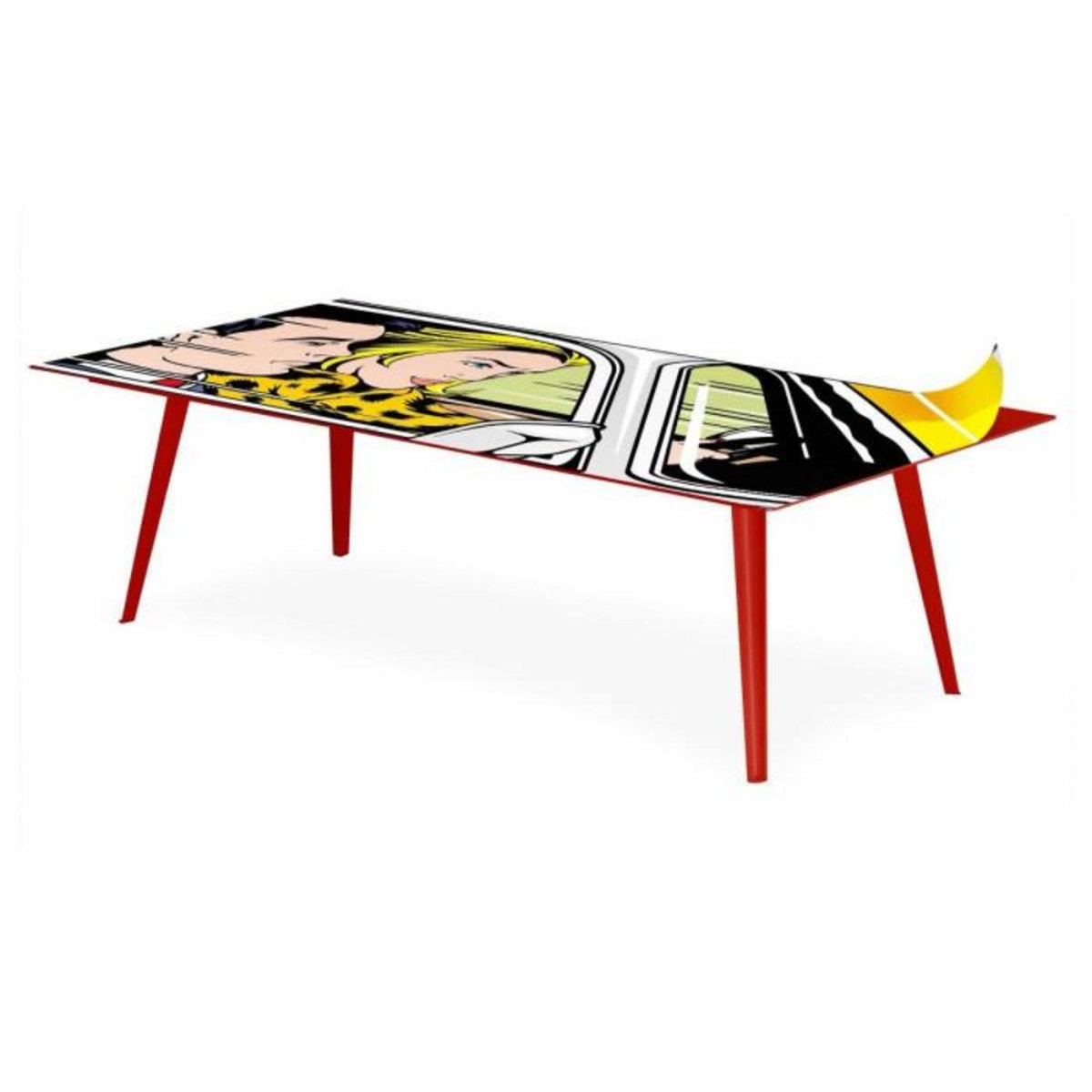 Paris Prix Table Basse 1 Cover  Fast Car  120cm Rouge