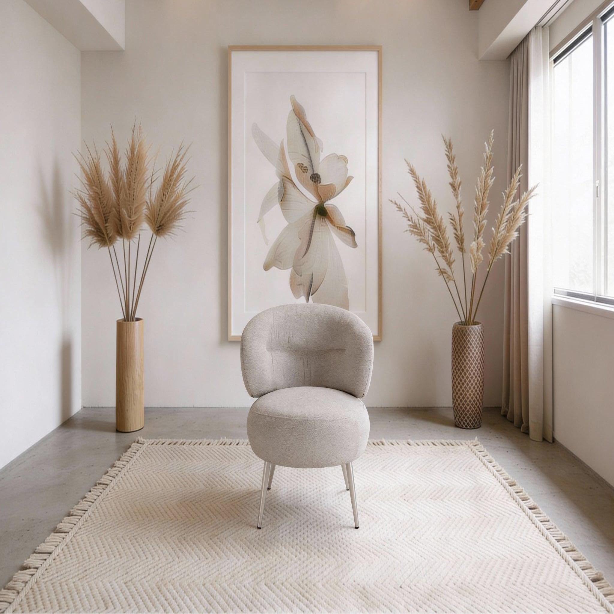 Voir la diapositive 2 : CASANOVA PARIS Yuni - fauteuil pieds en métal - beige