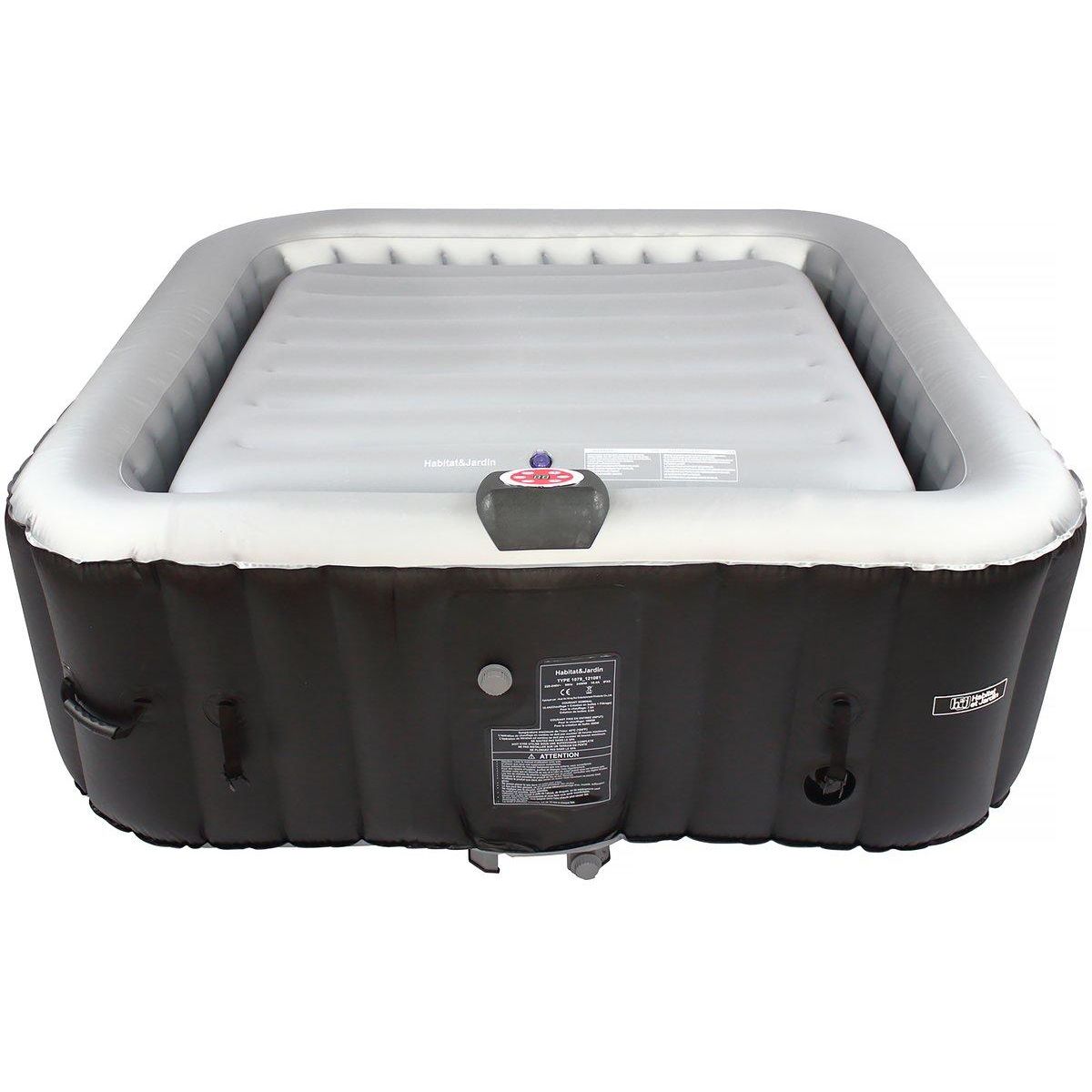 Habitat et Jardin Couverture gonflable pour - 134 x 134 cm - Grise