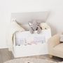 Voir la diapositive 4 : Atmosphera Kids Coffre à Jouets en Bois  Biblio  57cm Blanc
