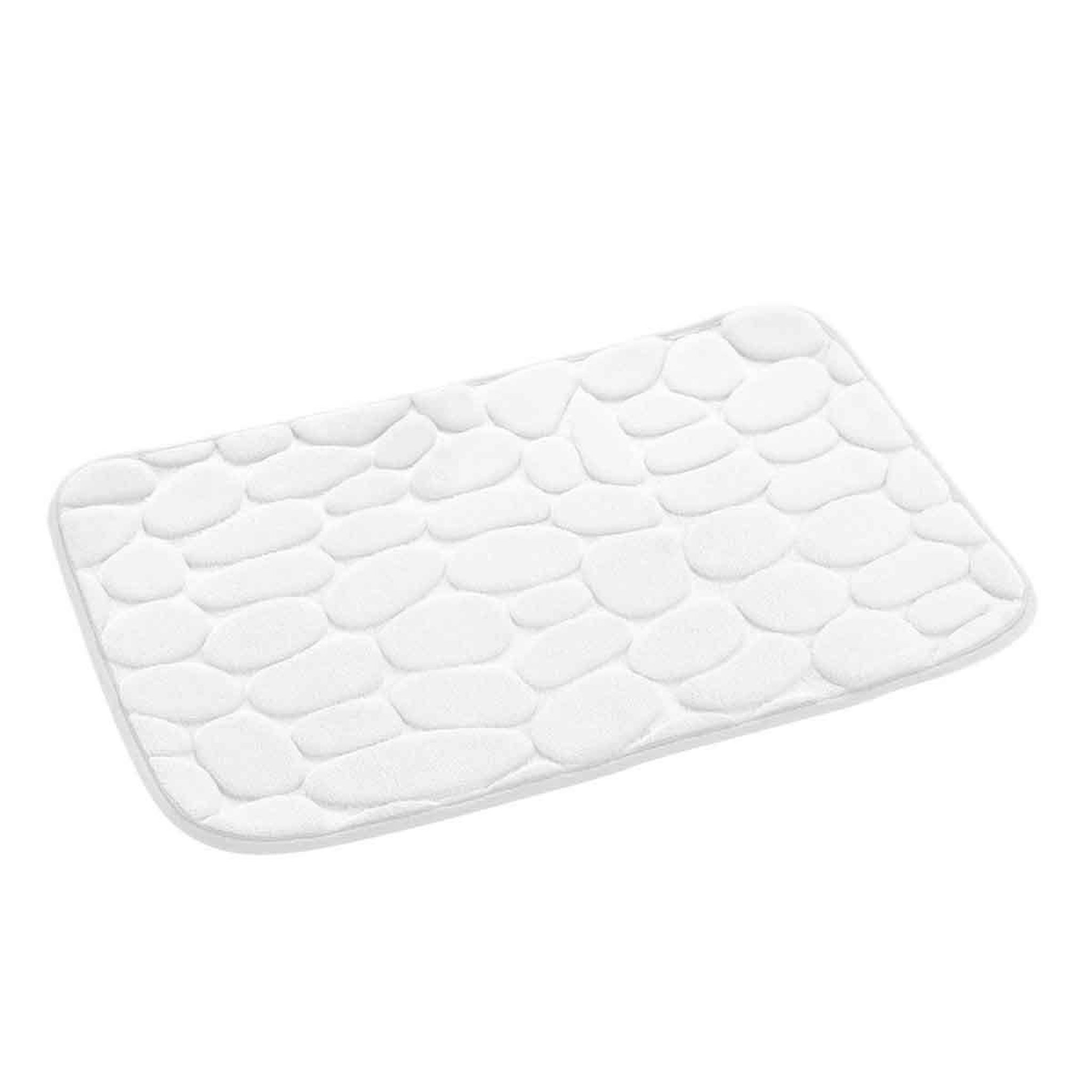 Voir la diapositive 2 : Douceur d'Intérieur Tapis de bain  ricochet  40x60cm blanc