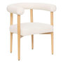 Voir la diapositive 1 : ATMOSPHERA Fauteuil de table en bouclette ADRIA - Blanc