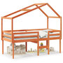 Voir la diapositive 2 : VIDAXL Lit haut sans matelas cire marron 90x190 cm bois de pin massif