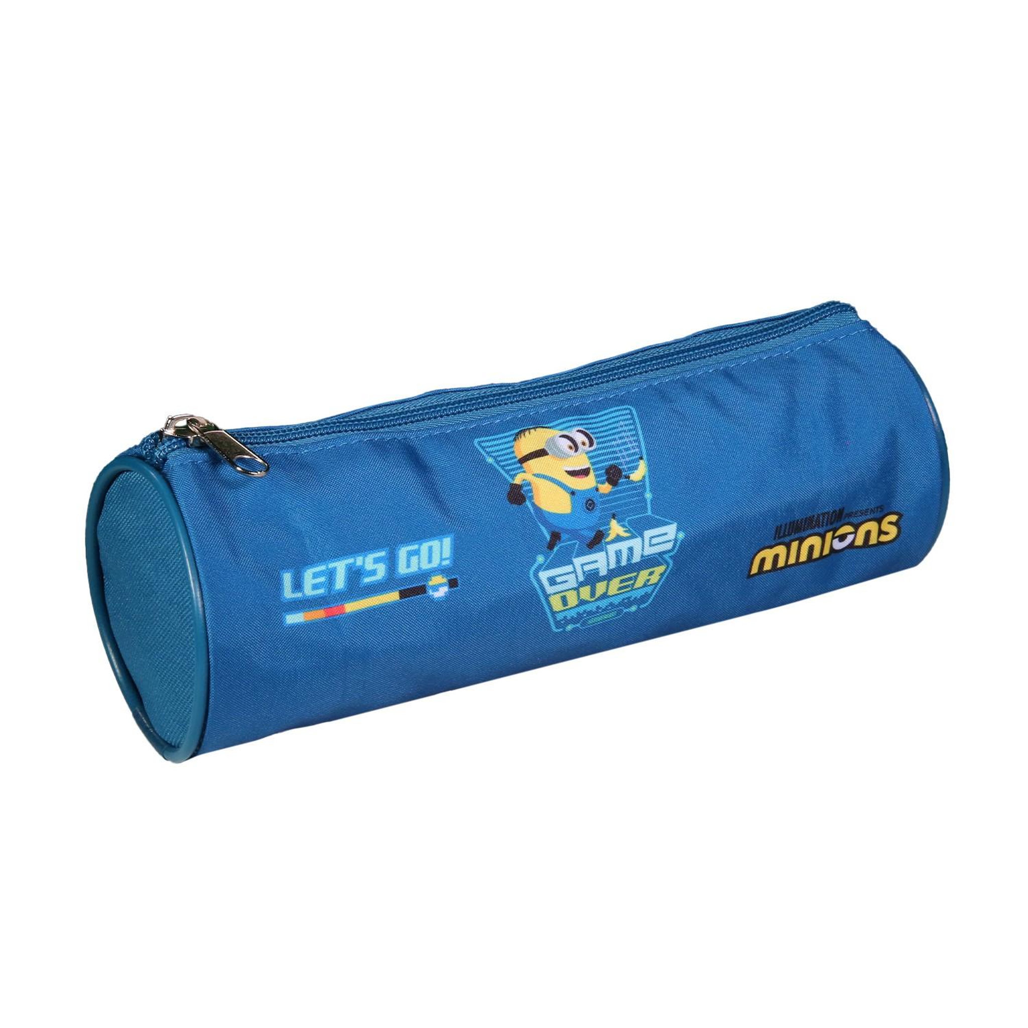 Voir la diapositive 2 : Bagtrotter BAGTROTTER Trousse scolaire ronde Les Minions Bleu