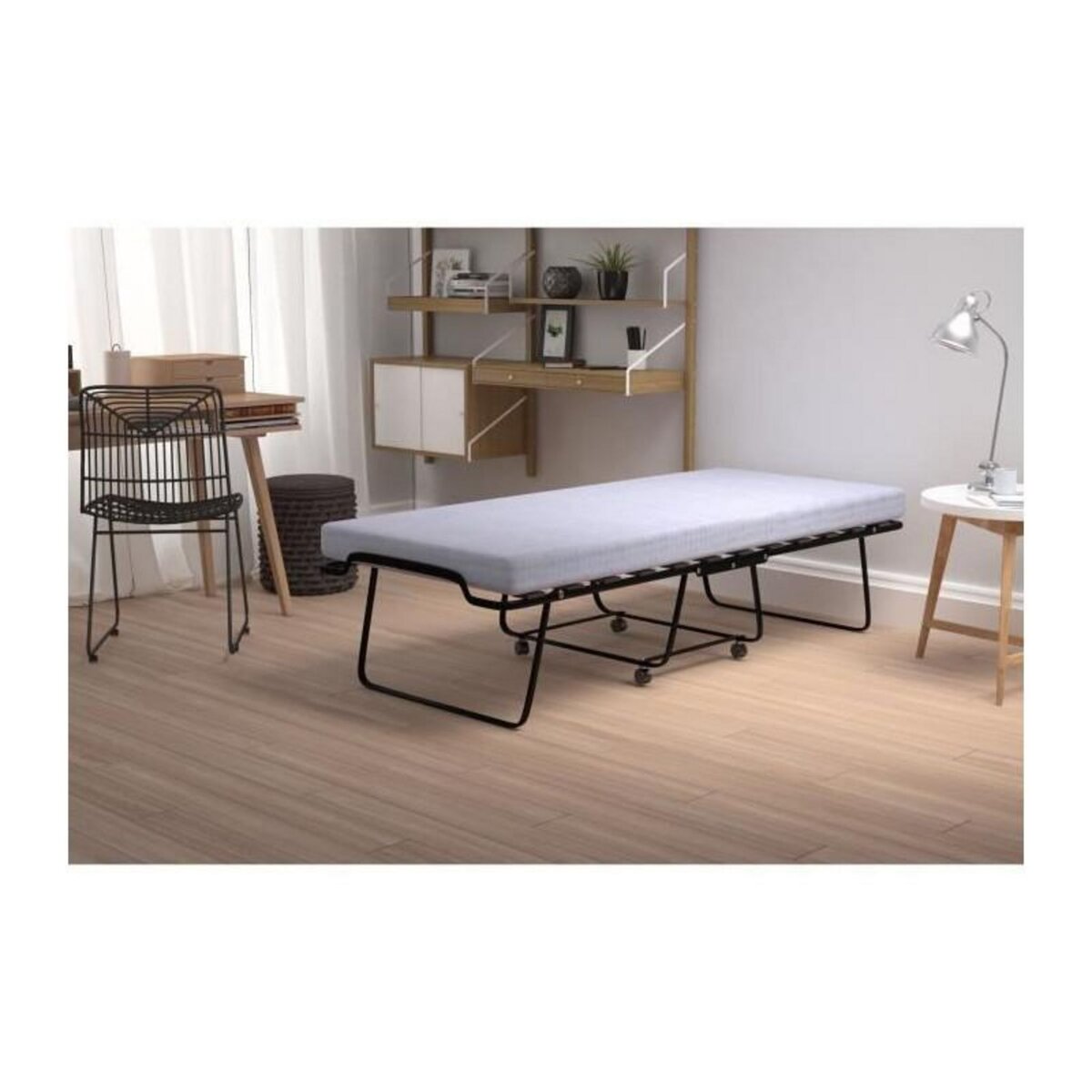 SEDAC SEDAC Lit dappoint pliant 17 lattes 90x190cm + Matelas mousse 10 cm