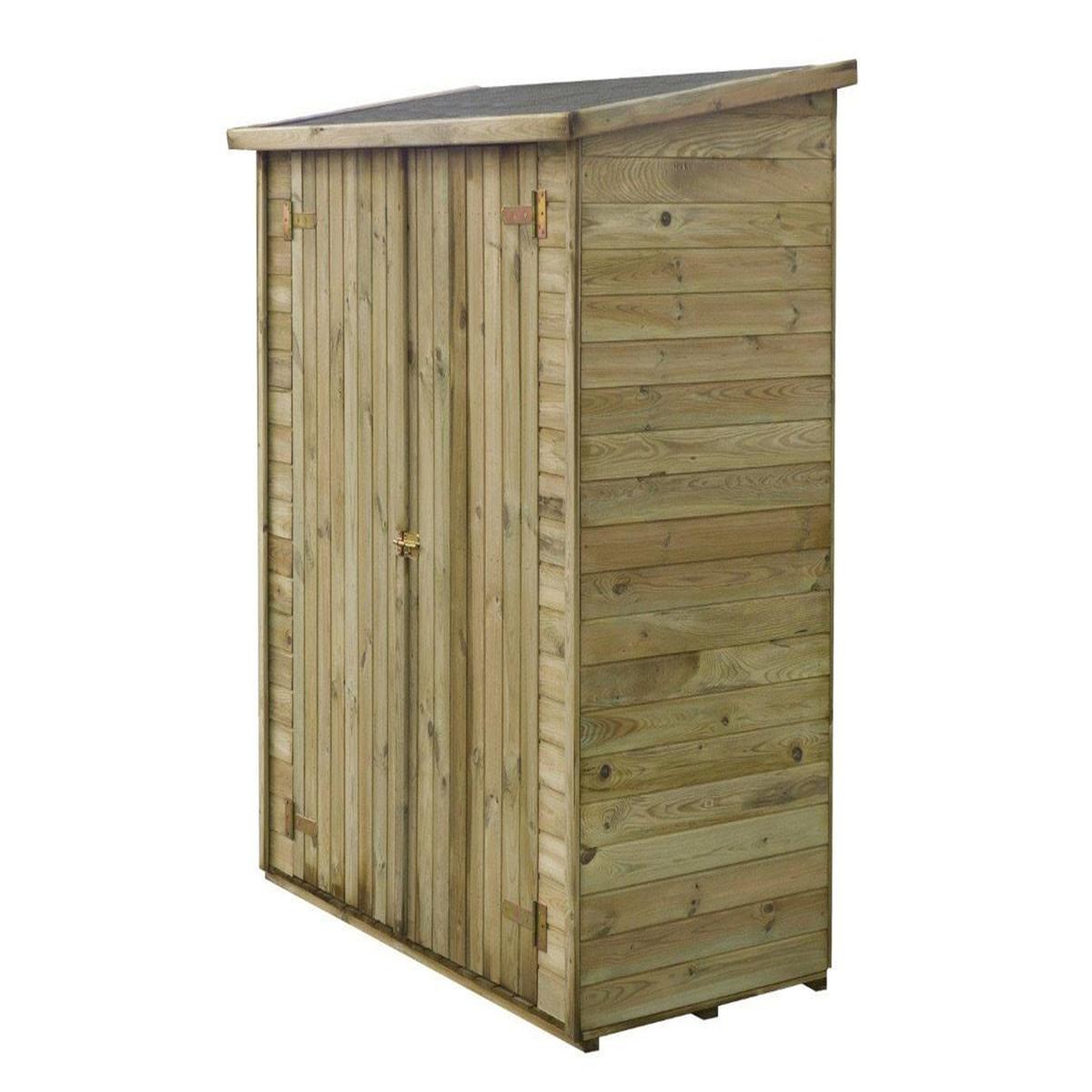 Habitat et Jardin Abri jardin bois adossable  lipki   - 1.79 x 0.9 x 1.78/1.87 m  - 1.61 m² - 12 mm - avec plancher