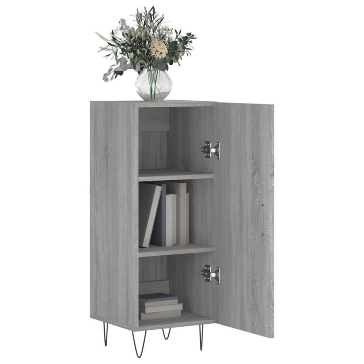 VIDAXL Buffet Sonoma gris 34,5x34x90 cm Bois d'ingenierie
