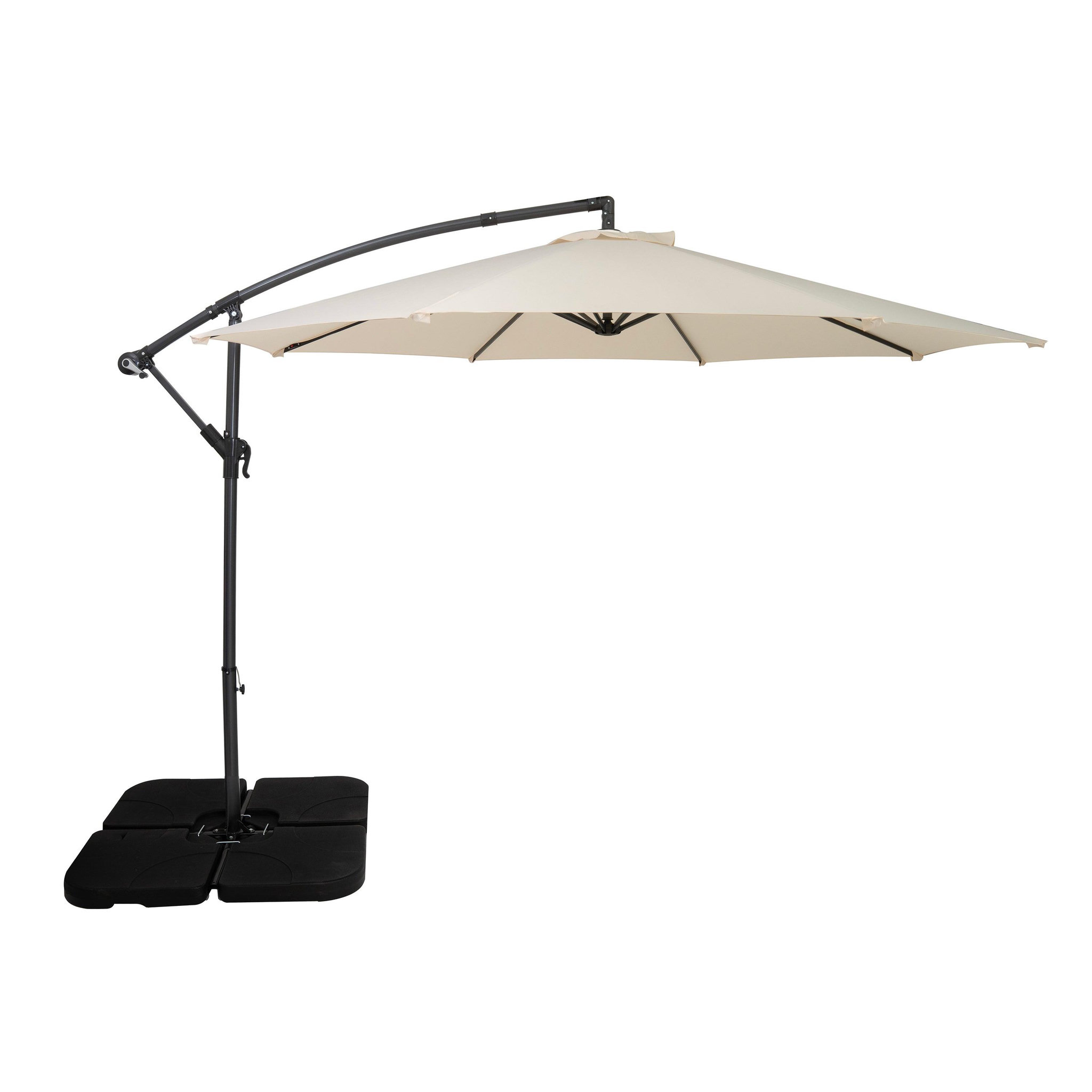 Voir la diapositive 1 : Monster Parasol Banane à Mât Déporté 3 m & Pied Carré