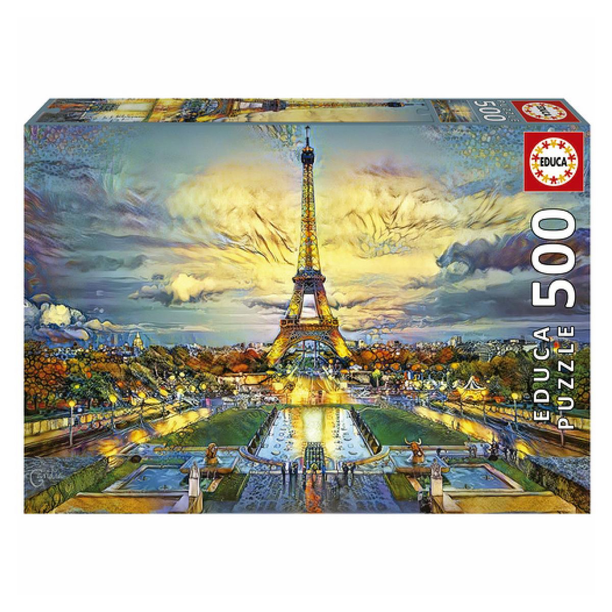EDUCORA BORAS Puzzle 500 pièces – tour eiffel et champs de mars en carton écologique – educora boras