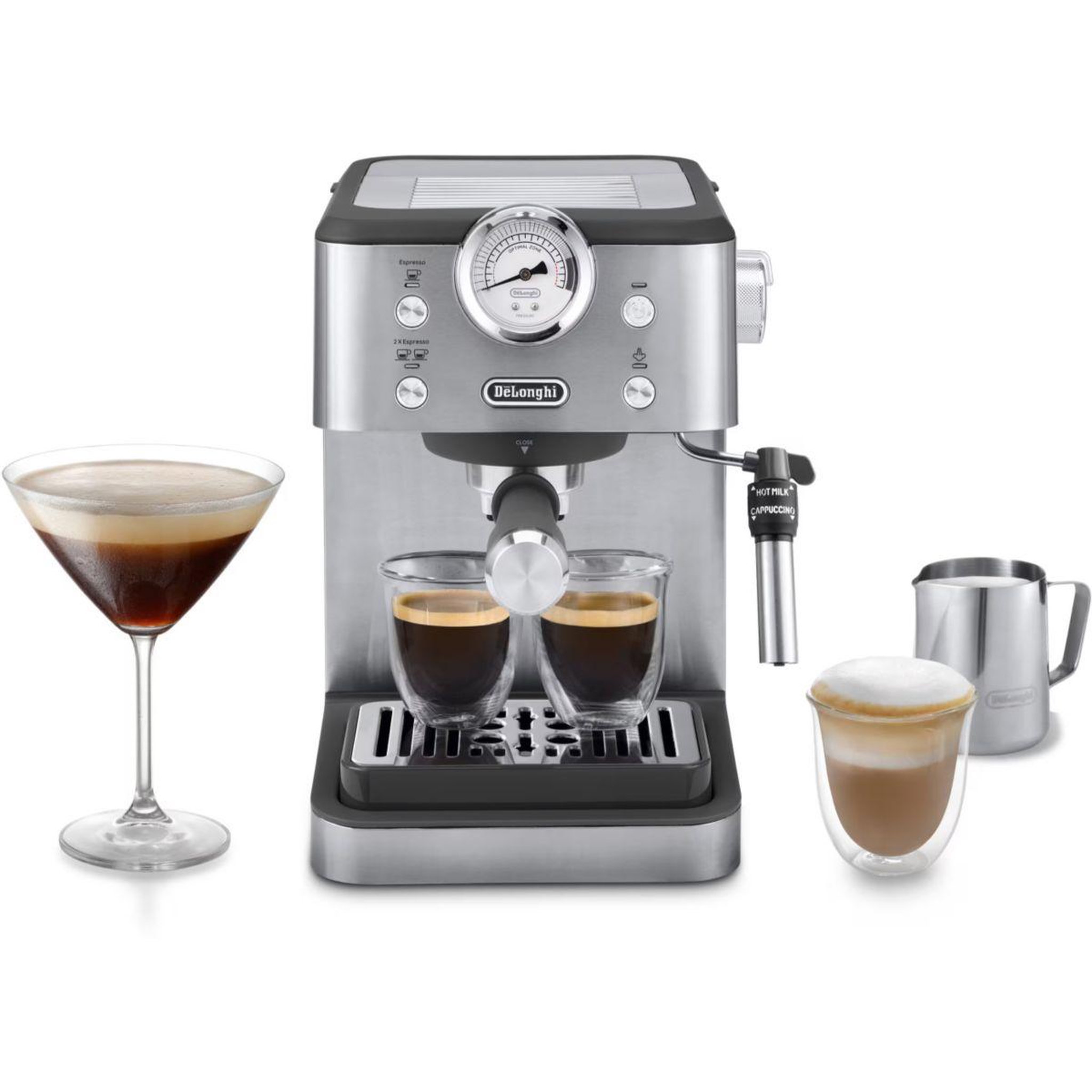 Voir la diapositive 2 : DELONGHI Machine à expresso linea classic em450.m argent