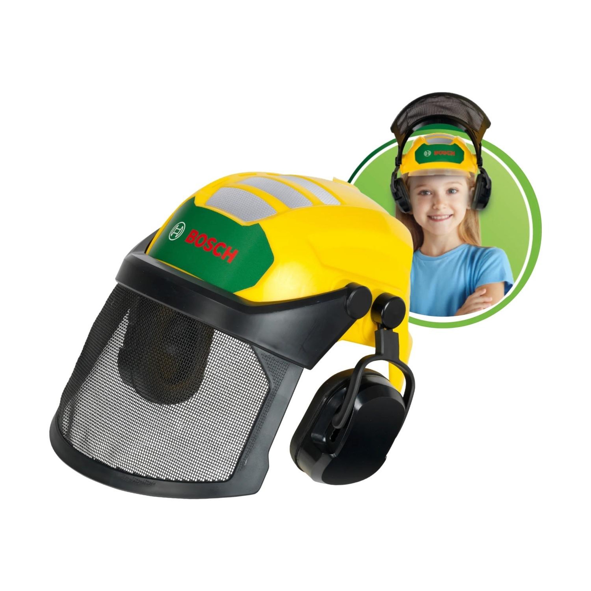 Voir la diapositive 4 : THEO KLEIN Casque de travailleur forestier avec visière