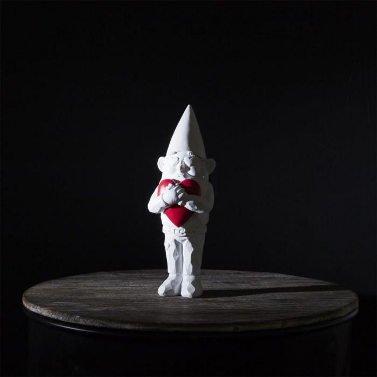 Paris Prix Statuette Design  Nain de Jardin Love  33cm Blanc