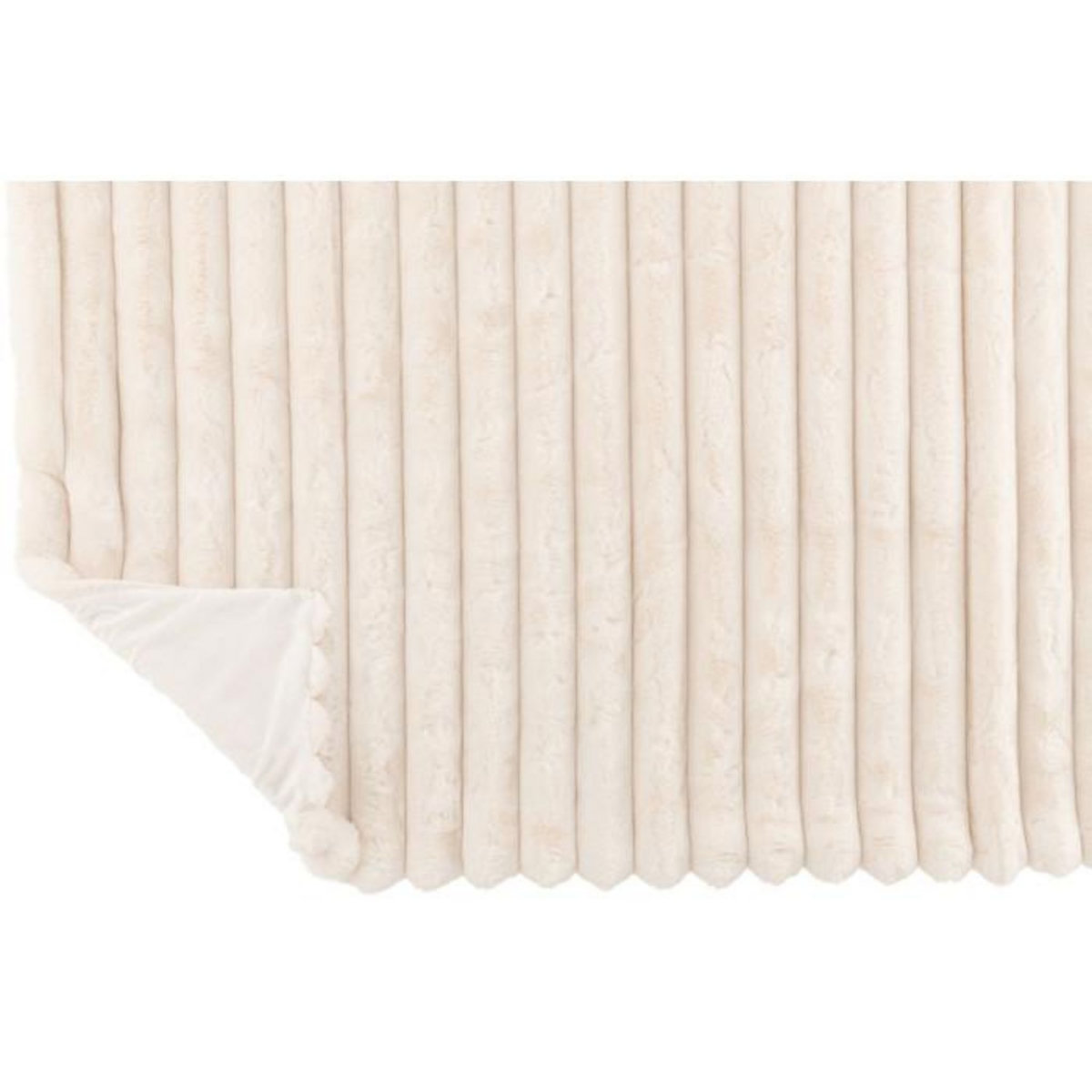 Paris Prix Plaid Design Uni  Corduroy  130x180cm Blanc