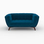 Voir la diapositive 6 : MAISON PAVANE Ensemble canapé et fauteuil en velours bleu 3 places-Mona