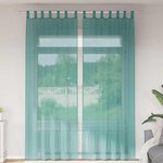 VIDAXL Rideaux en voile avec passe-tringles 2 pcs turquoise