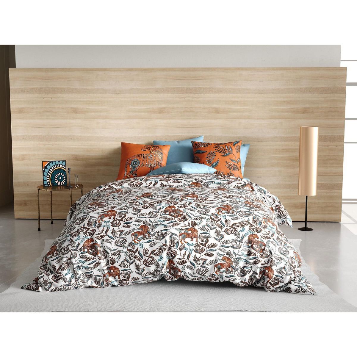 Les Ateliers du Linge Parure housse de couette 100% coton 57fils-savane