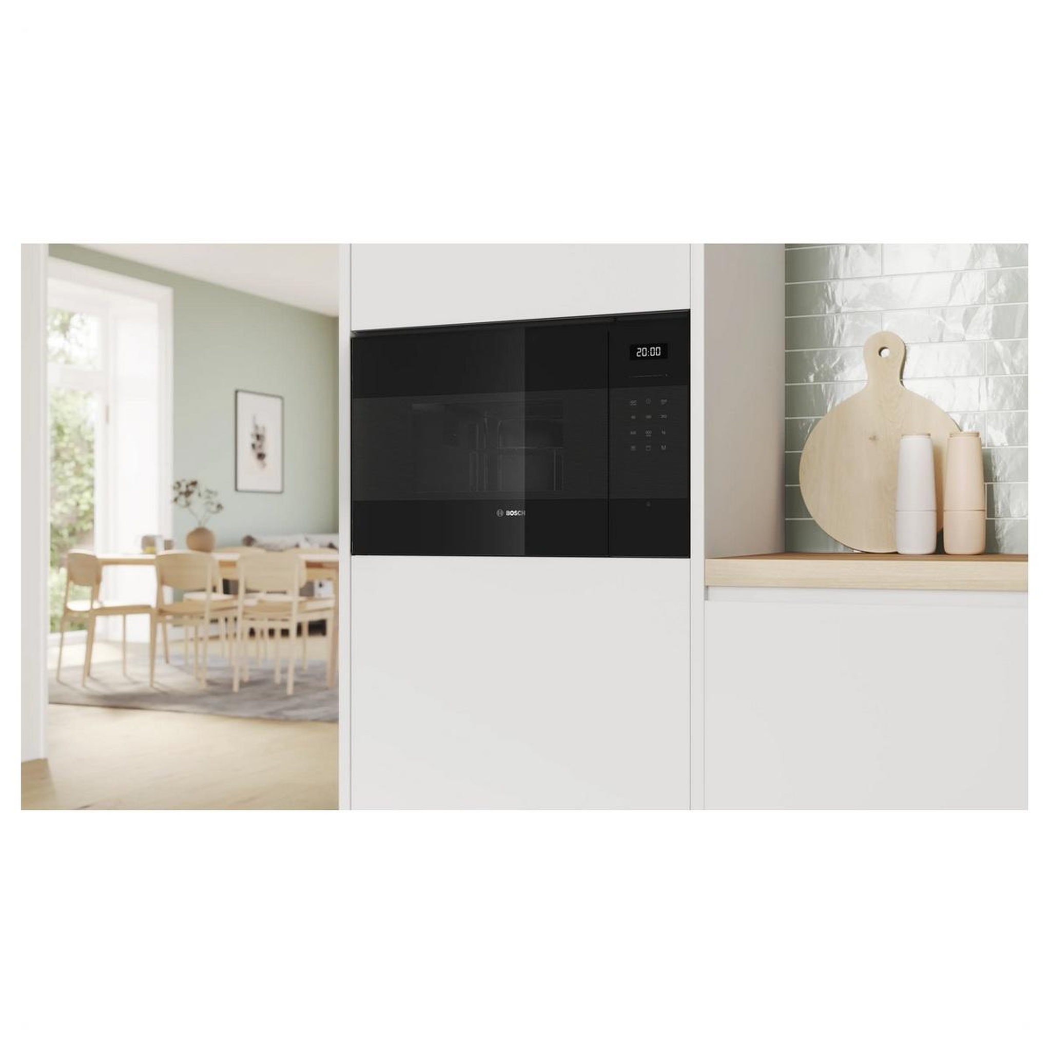 Voir la diapositive 5 : BOSCH Micro-ondes gril encastrable 25l 900w noir - BEL554MB2