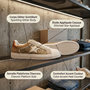 Voir la diapositive 4 : OZABI OZABI Sneakers Glitter Étoile Femme Plateforme Argent Or