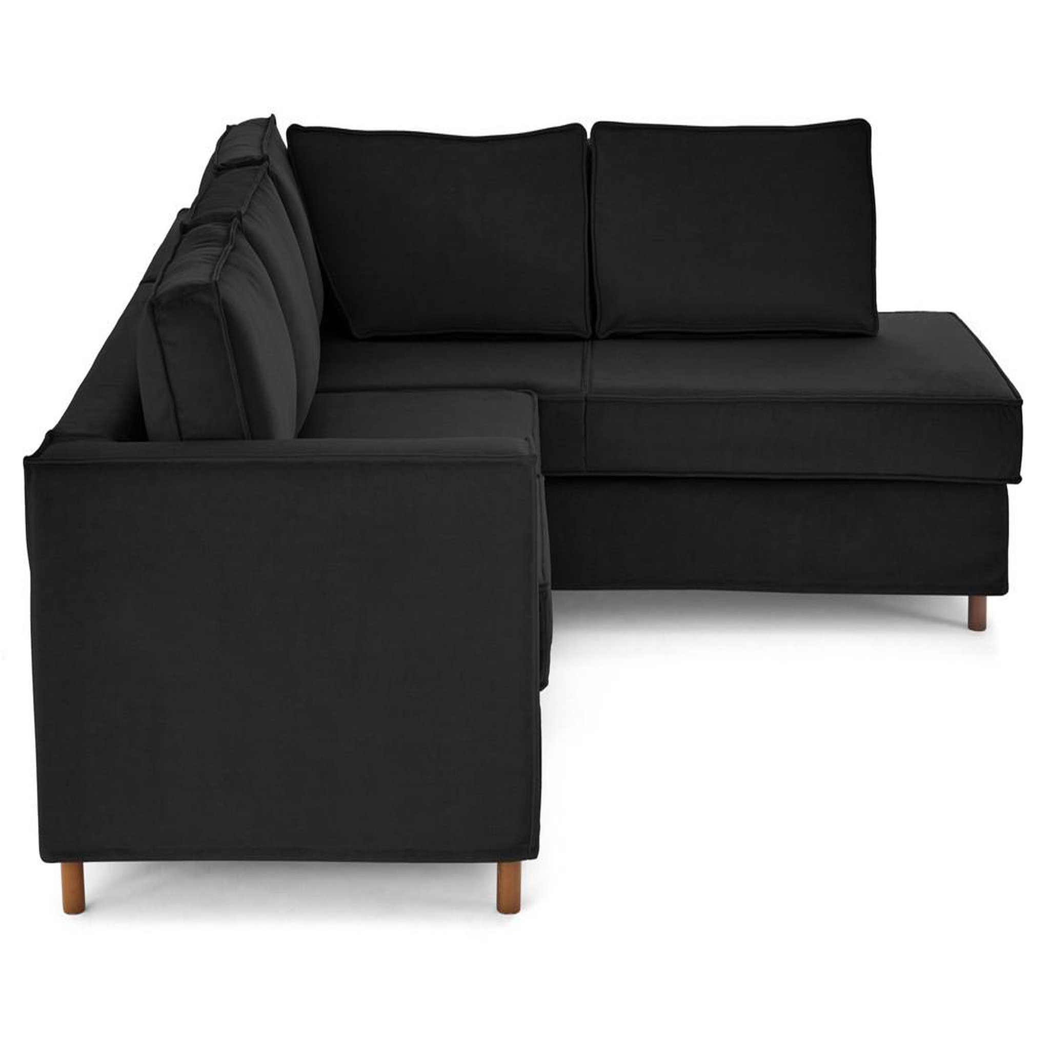 Voir la diapositive 5 : LISA DESIGN Jake - canapé déhoussable d'angle droit 5 places en velours