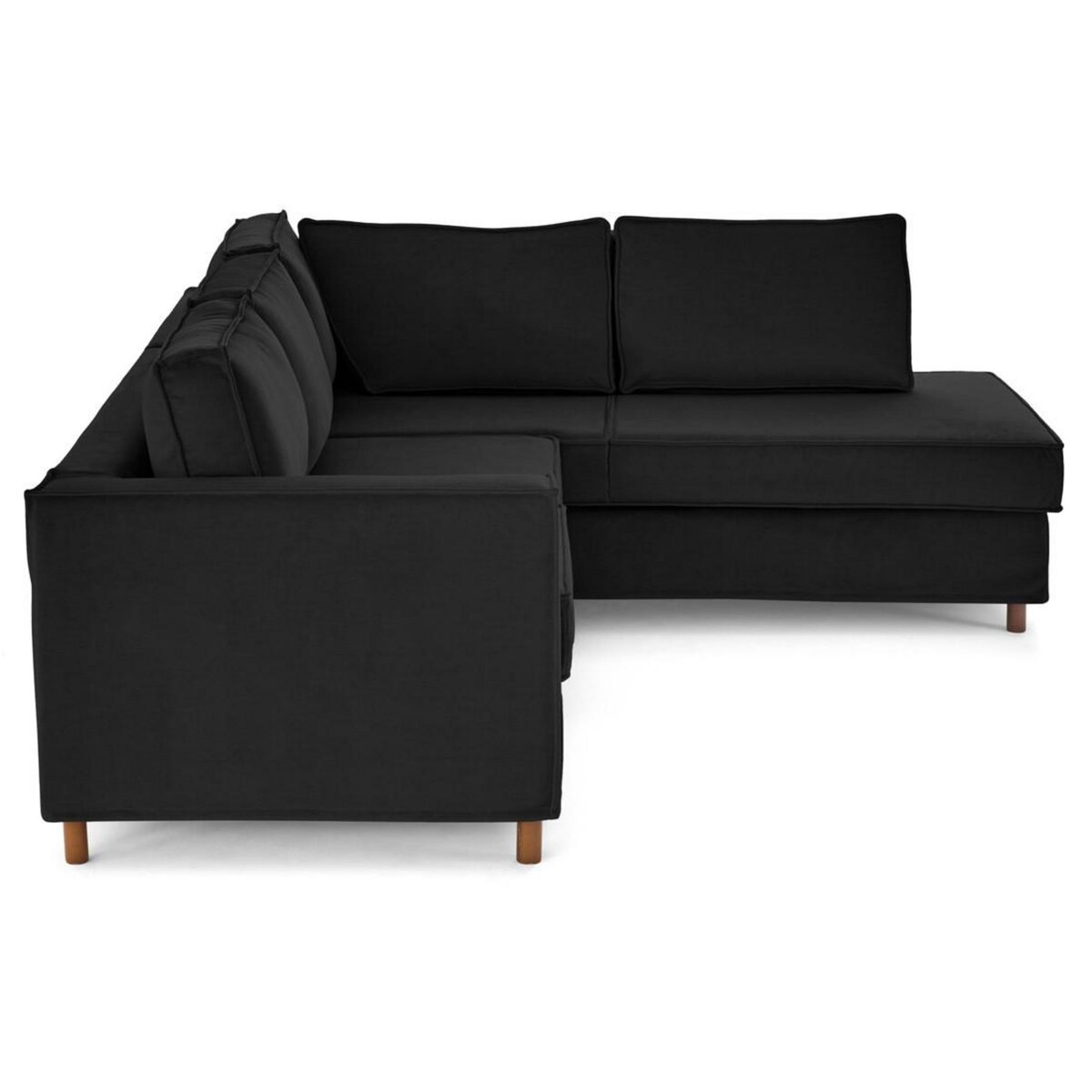 LISA DESIGN Jake - canapé déhoussable d'angle droit 5 places en velours