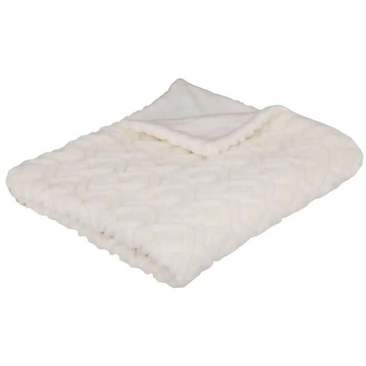 ATMOSPHERA Plaid Imitation Fourrure  Mara  180x230cm Blanc