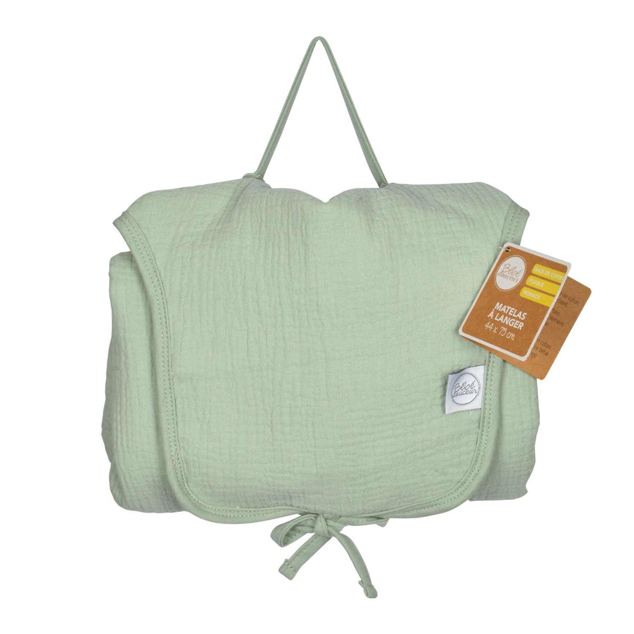 Voir la diapositive 2 : BEBE DOUCEUR Matelas à langer nomade en gaze de coton