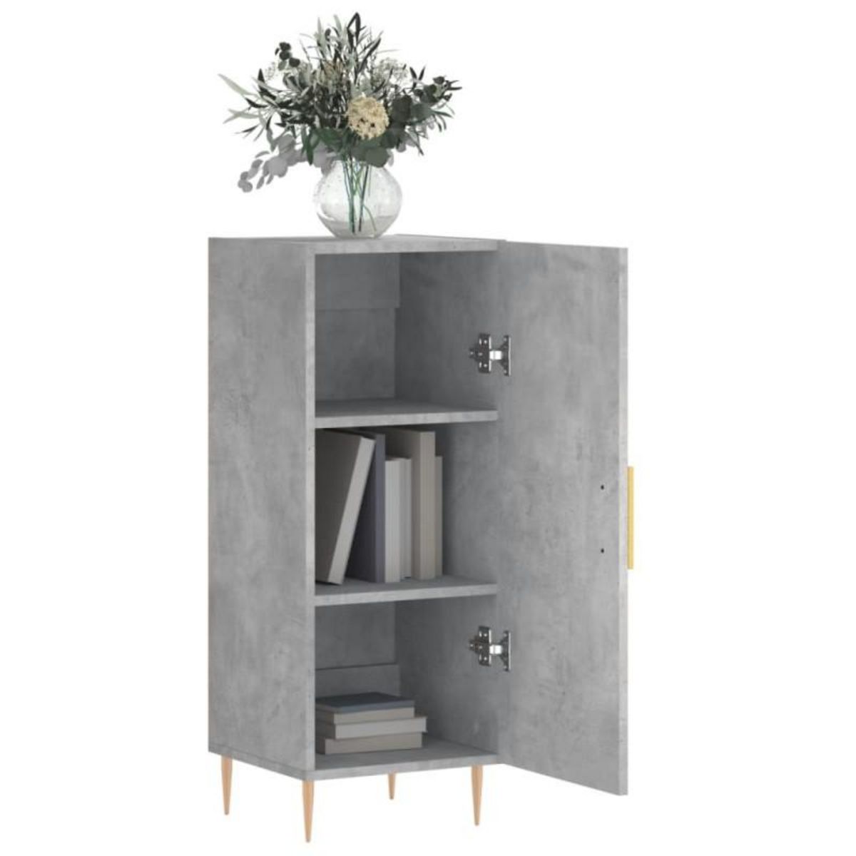 VIDAXL Buffet Gris béton 34,5x34x90 cm Bois d ingénierie
