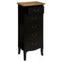 Voir la diapositive 2 : ATMOSPHERA Chiffonnier 5 Tiroirs  Chrysa  113cm Noir