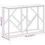 Voir la diapositive 6 : VIDAXL Table console argente acier inoxydable et verre trempe