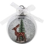 WERKAPRO Boule à neige de renne lumineuse