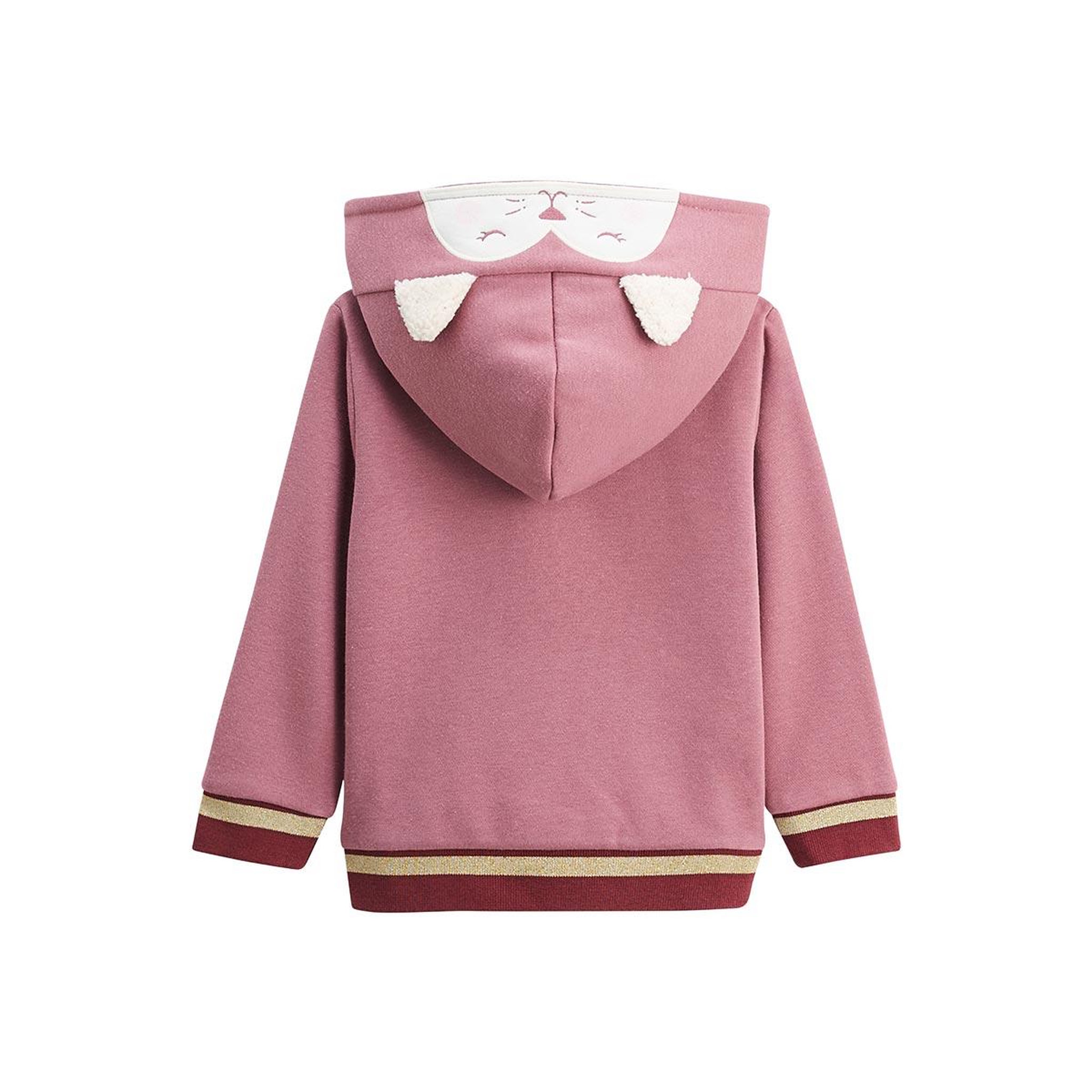Voir la diapositive 2 : Petit Béguin Sweat à capuche zippé enfant en molleton Matcha