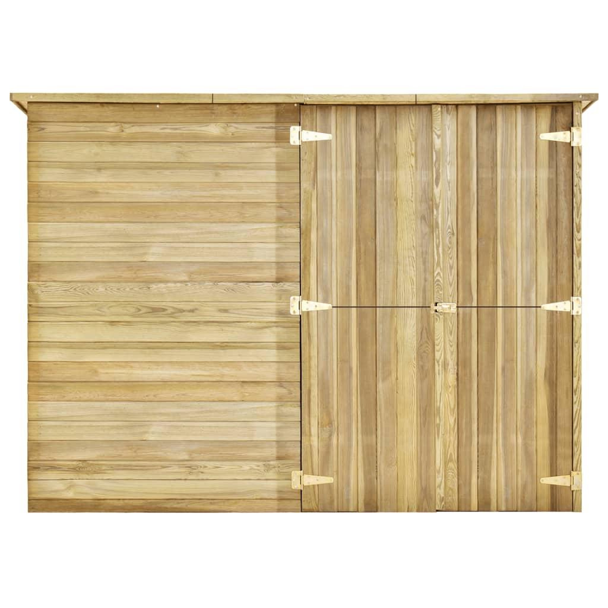 Voir la diapositive 3 : VIDAXL Abri a velo de jardin 232x110x170 cm Bois de pin impregne