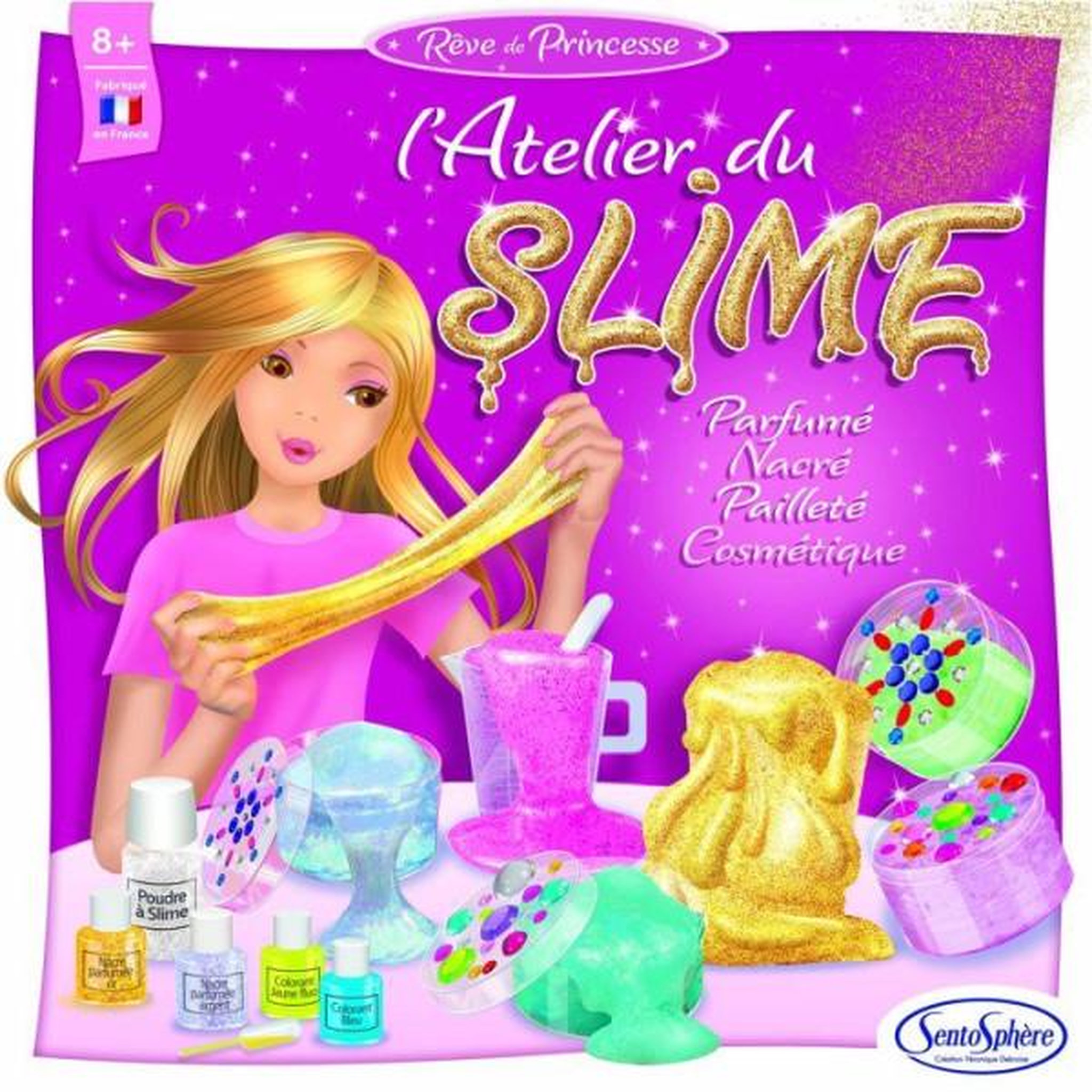Voir la diapositive 2 : Sentosphere Kit loisir Créatif - SENTOSPHERE - L'atelier du Slime - Gomme D'origine Natuelle - Colorants Cosmétiques - Des 8 ans