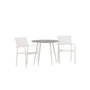 Voir la diapositive 4 : Paris Prix Ensemble Table de Jardin & 2 Chaises  Break & Santorini  90cm Gris & Blanc