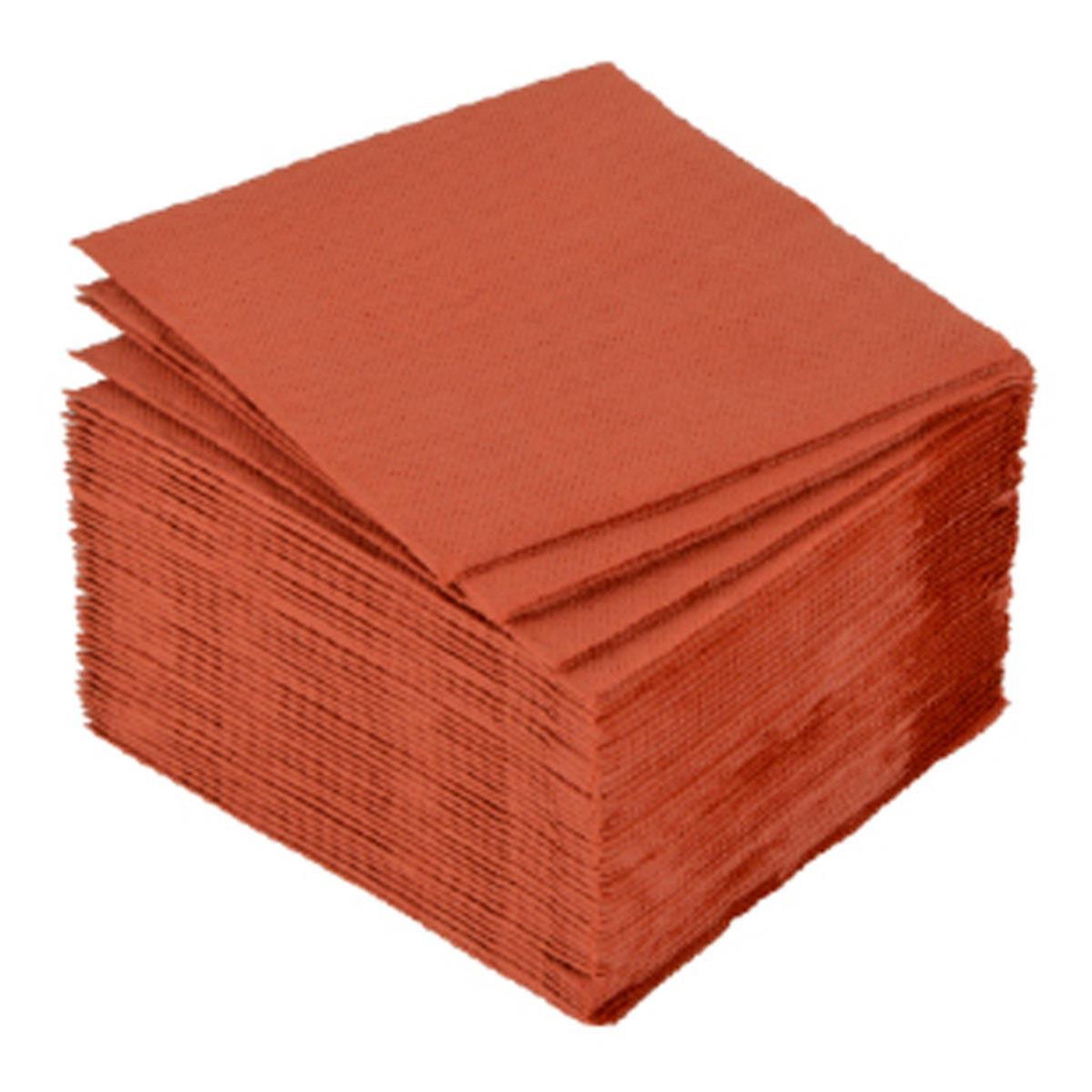 HOMEA Lot de 40 Serviettes en Papier  Vitamine  25x25cm Terracotta