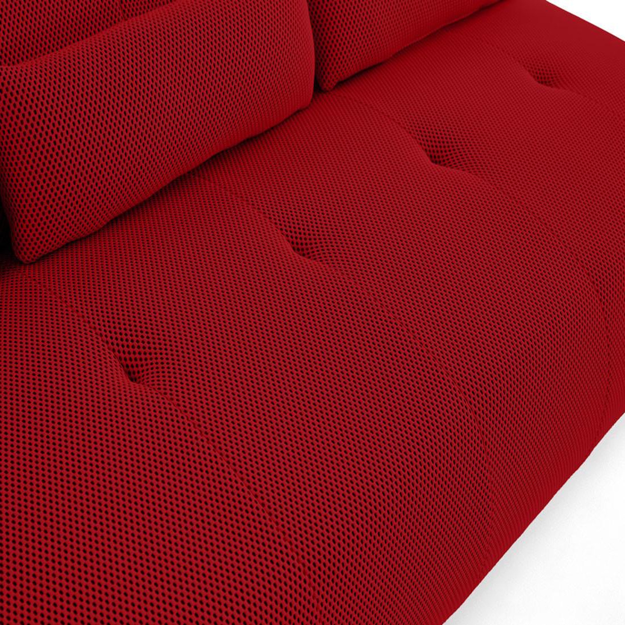 Voir la diapositive 5 : LISA DESIGN Onyx - canapé droit 3 places - en tissu mailles 3d