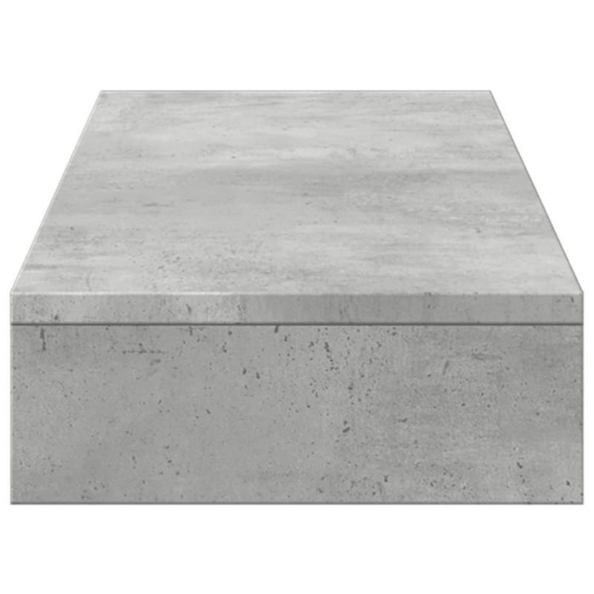 VIDAXL Support de moniteur gris béton 100x27x10 cm bois d ingénierie
